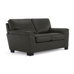 Reynolds Leather Sofa and Loveseat Set - Dark Grey