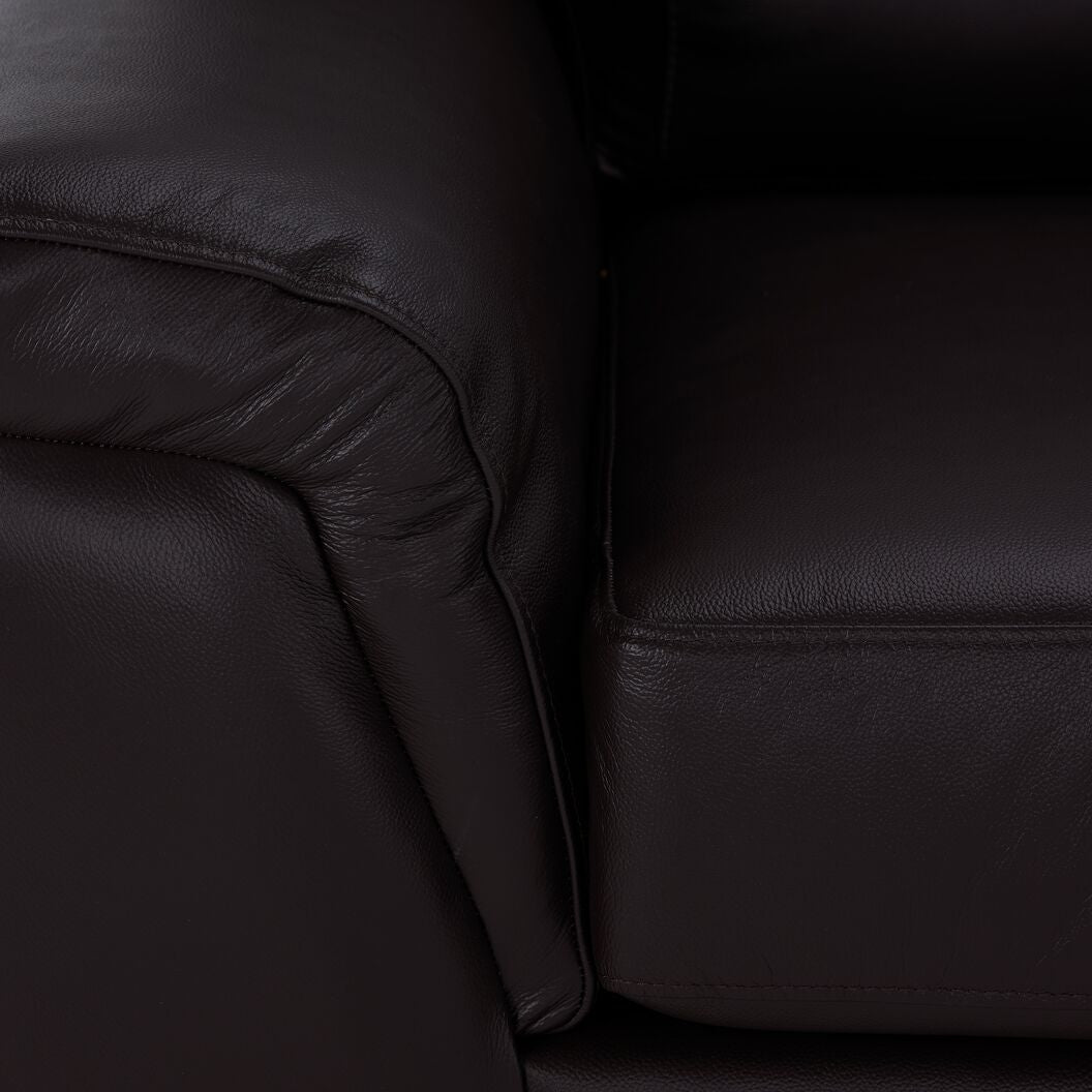 Reynolds Leather Chair - Coffee