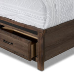 Rossco 3-Piece Queen Storage Bed - Rustic Oak