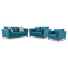 Rothko Ens. Sofa, causeuse et fauteuil – sarcelle