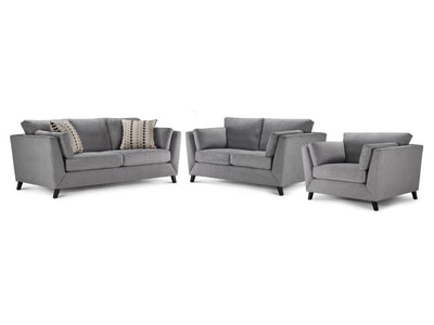 Rothko Ens. Sofa, causeuse et fauteuil – gris pâle