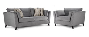 Rothko Ens. Sofa et fauteuil - gris pâle