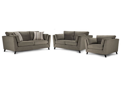 Rothko Ens. Sofa, causeuse et fauteuil – gris foncé