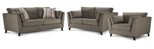 Rothko Ens. Sofa, causeuse et fauteuil – gris foncé