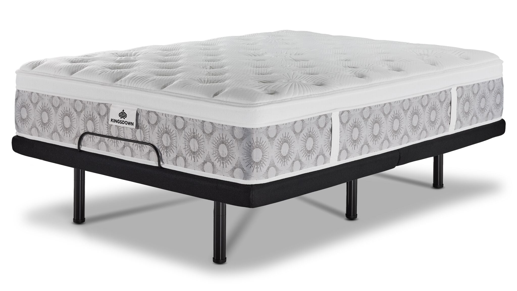 Kingsdown Rothwell Medium Euro Top Queen Mattress and L2 Pro Adjustable Base