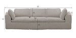 Bliss beige modular sofa dimensions: 112.6 inches wide, 40.2 inches deep and 34.7 inches high