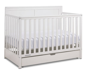 Delta Children Saint Lit de bébé convertible 6 en 1 avec tiroir de rangement – blanc Bianca