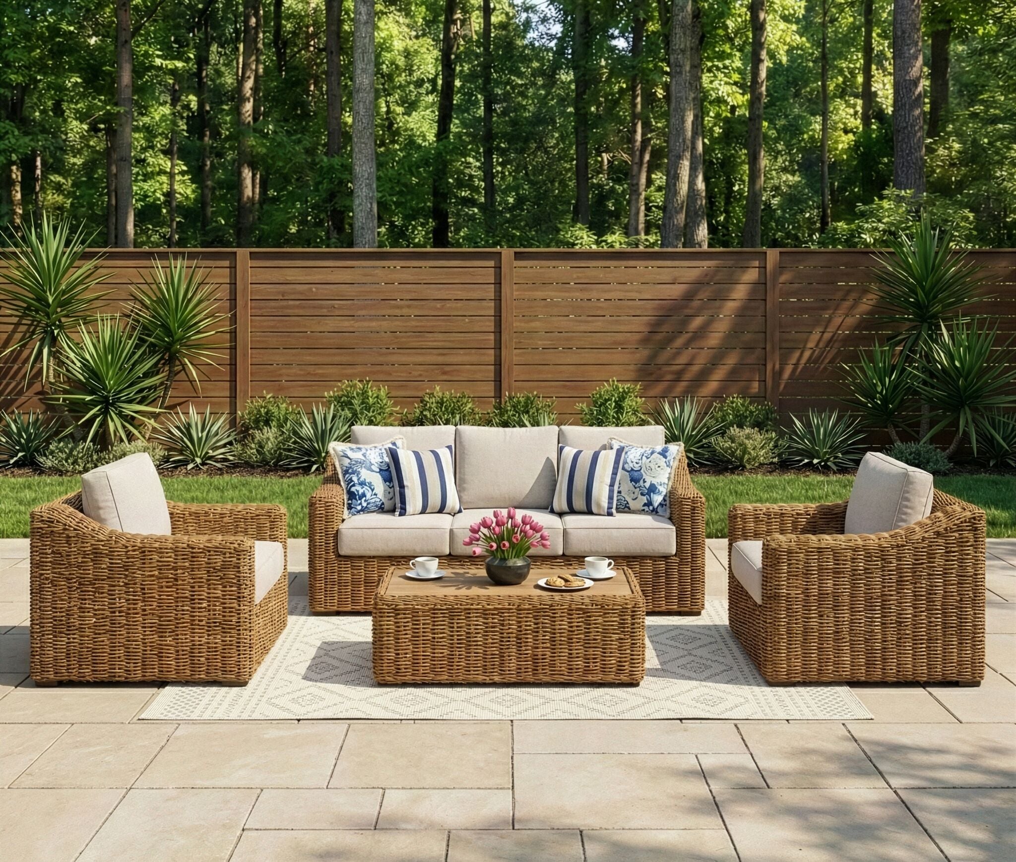 Salina Outdoor Sofa - Brown