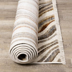 Desert Wave 5'3" x 7'10" Curvy Waves Area Rug - Beige