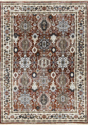 Mosaic Tapis (5,3 pi X 7,10 pi) tribal – beige