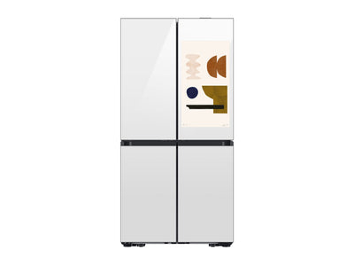 Samsung BESPOKE Réfrigérateur 22,8 pi³ 4 portes FlexMC avec Beverage CenterMC verre blanc RF23DB960012AA