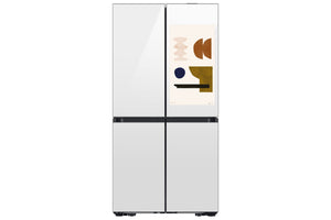 Samsung BESPOKE Réfrigérateur 22,8 pi³ 4 portes FlexMC avec Beverage CenterMC 36 po verre blanc RF23DB960012AA
