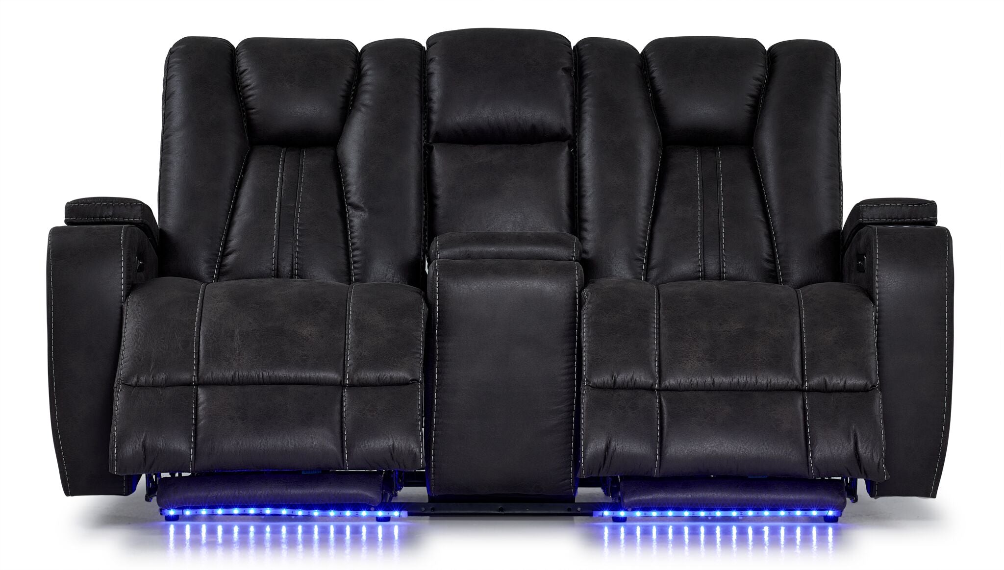 San Antonio Dual Power Reclining Loveseat with Console - Grey