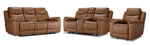 Santa Fe Power Reclining Sofa, Loveseat and Chair Set - Copper
