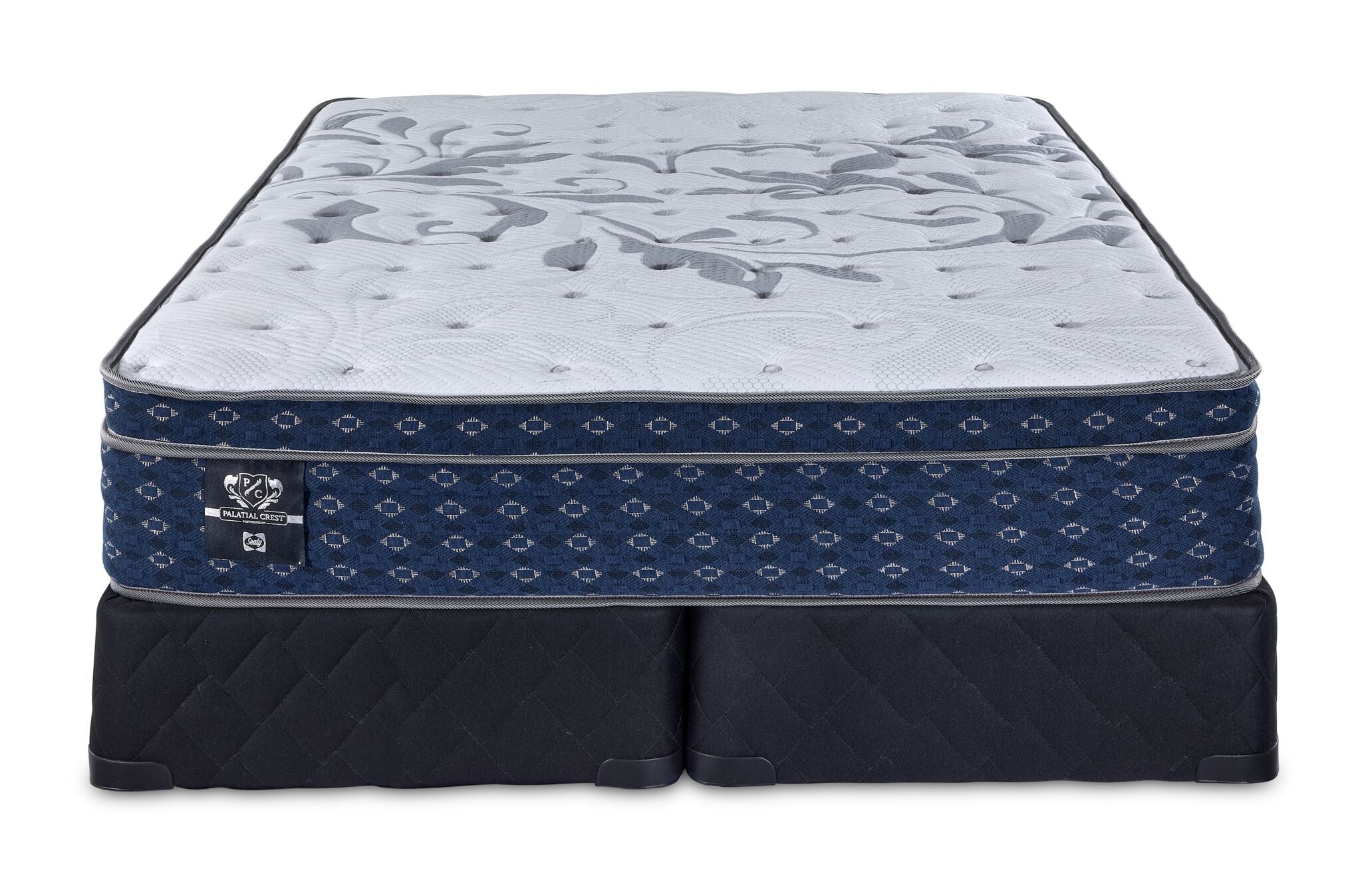 Sealy Posturepedic® Palatial Crest® Dara Firm Eurotop Queen Mattress and Split Boxspring Set