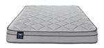 Front view of Sealy Essentials Kairo Medium Euro Top Full mattress with quilted top and Sealy label