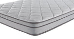 Close-up of Sealy Essentials Kairo Medium Euro Top Twin mattress showing quilted top and grey piping