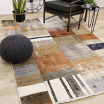 Serene 5'3" x 7'10" Patchwork Quilt Design Area Rug