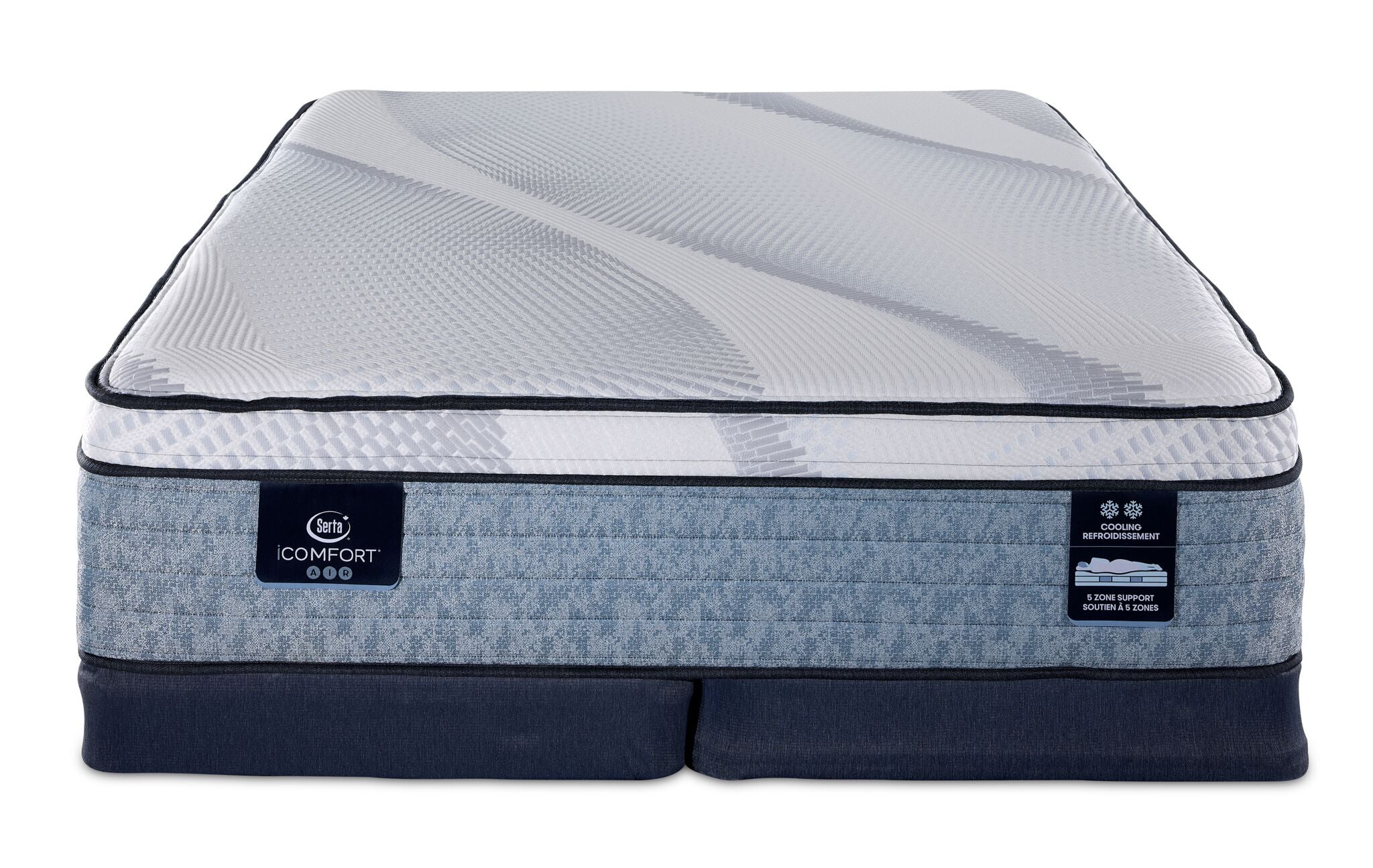 Serta iComfort® AIR 4 Plush Euro Top 14" King Mattress and Low Profile Split Boxspring Set