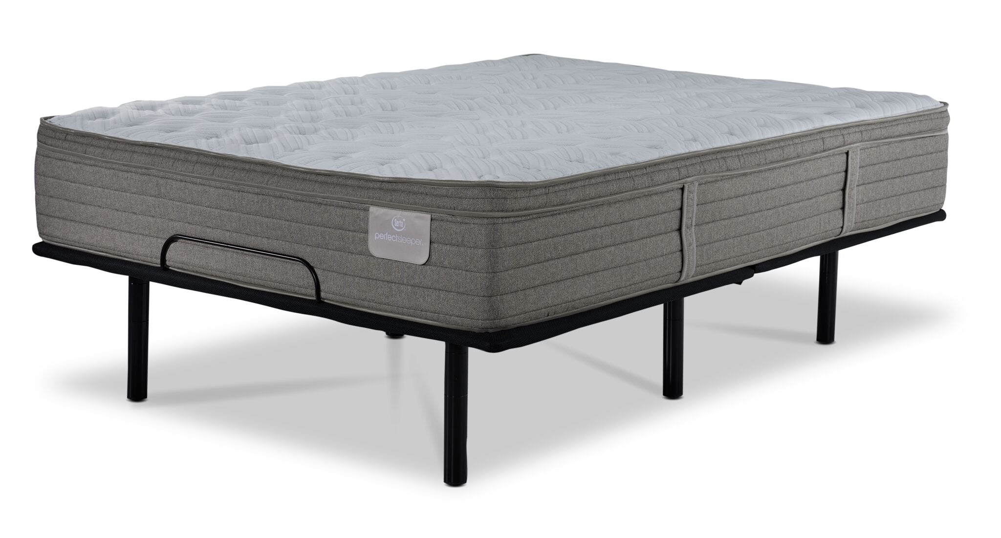 Serta® Perfect Sleeper Pacific Medium Eurotop King Mattress and L2 Pro Motion Adjustable Base