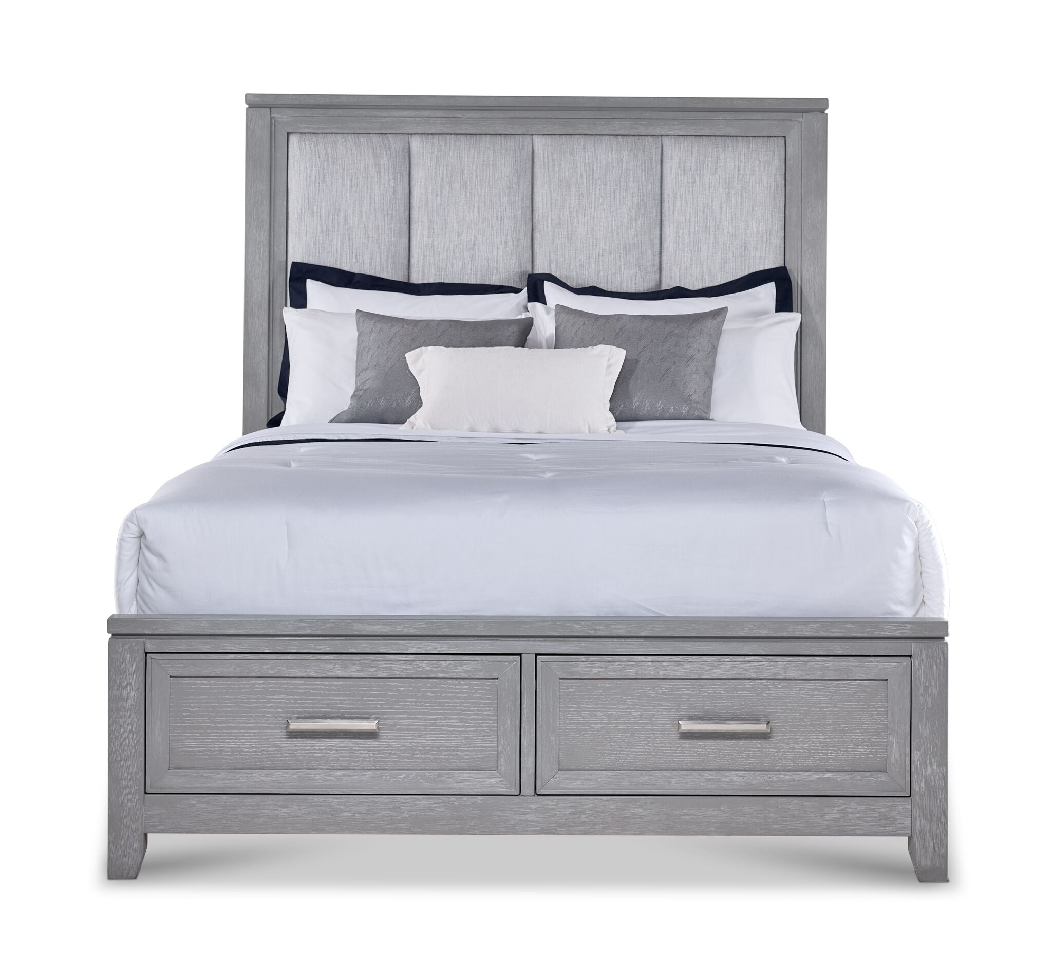 Silverstone 3-Piece Queen Storage Bed - Mist Grey
