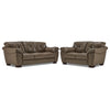 Sloan II Ens. Sofa et causeuse en cuir – chocolat