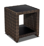 Solstice Outdoor End Table - Antique Brown