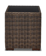Solstice Outdoor End Table - Antique Brown