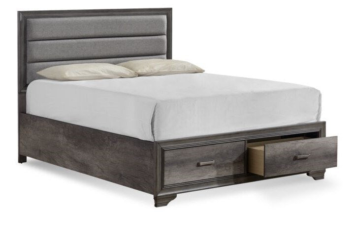 Sophie 5-Piece Queen Storage Bedroom Package - Weathered Grey