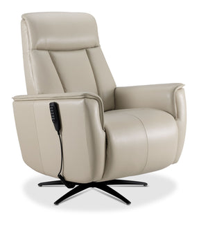 En harmonie - Sorrento Fauteuil inclinable électrique à double inclinaison en cuir - crème