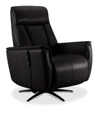 In Harmony - Sorrento Leather Dual Power Recliner - Black