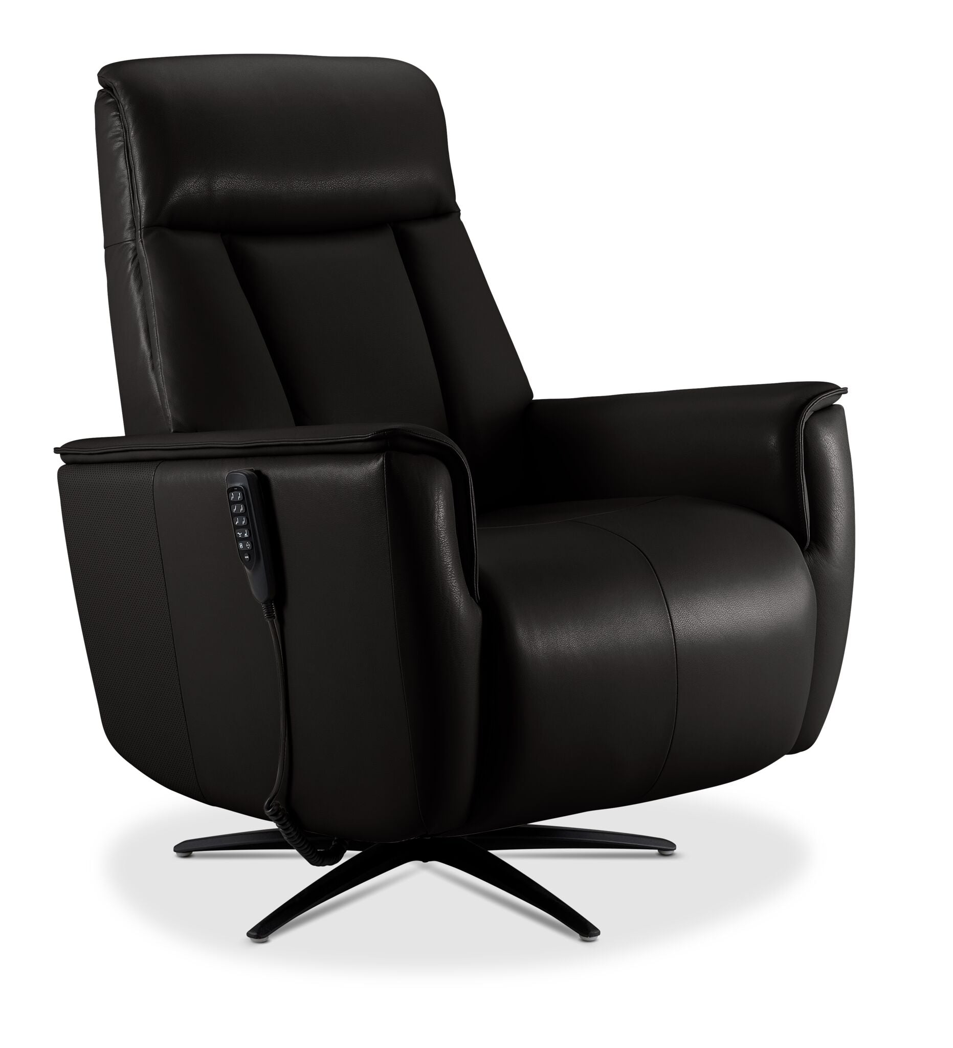 In Harmony - Sorrento Leather Dual Power Recliner - Black