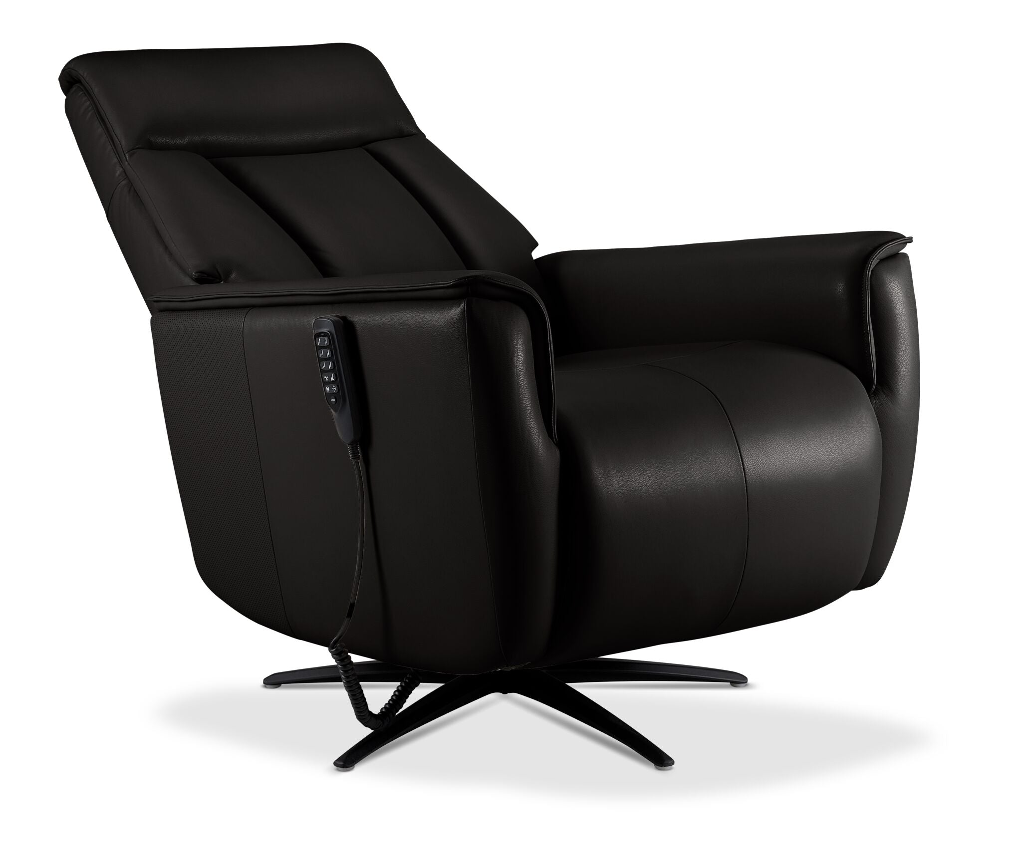 In Harmony - Sorrento Leather Dual Power Recliner - Black