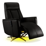In Harmony - Sorrento Leather Dual Power Recliner - Black