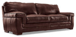 Stampede Leather Sofa, Loveseat and Chair Set - Hazelnut