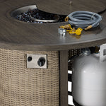 Staten Island Outdoor Fire Table - Grey