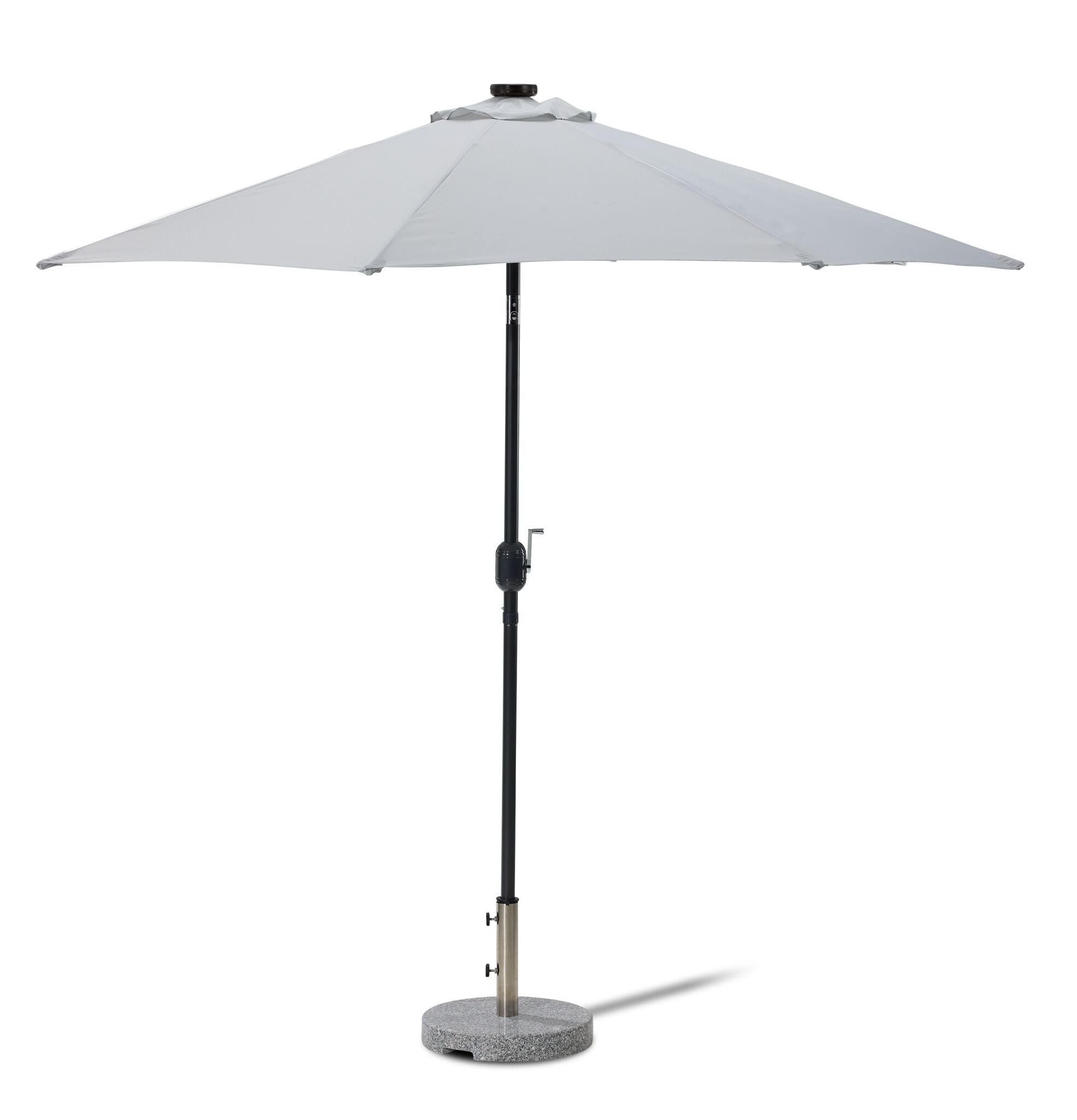 Sunray 9' Led Light Outdoor Umbrella - Grey