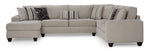 Sutton 3-Piece Sectional with Left-Facing Chaise - Beige