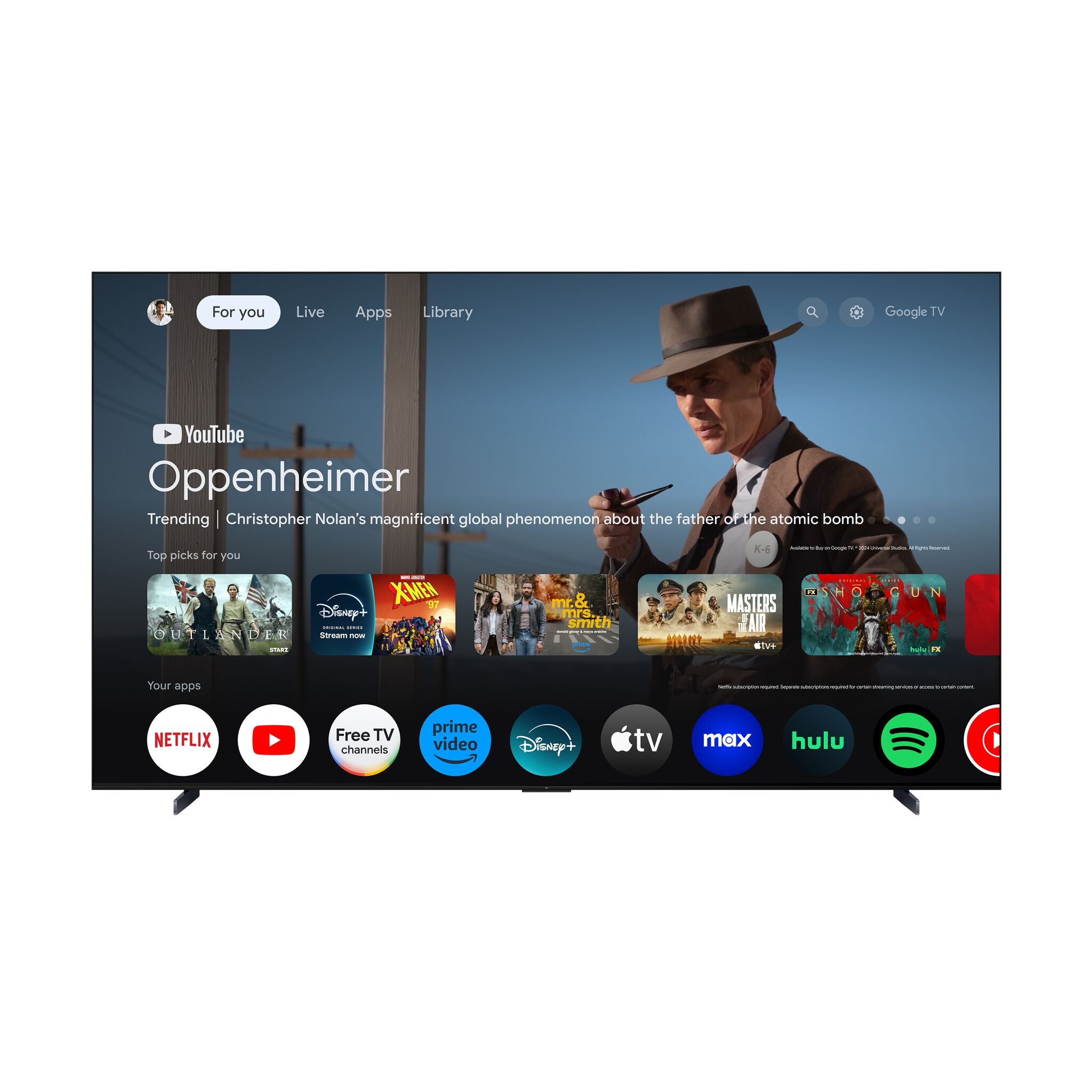 TCL 115" QM7K Series 4K UHD HDR QD-Mini LED Smart TV with Google TV - 115QM7K