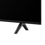 Close-up of TCL TV stand leg and bottom frame 
