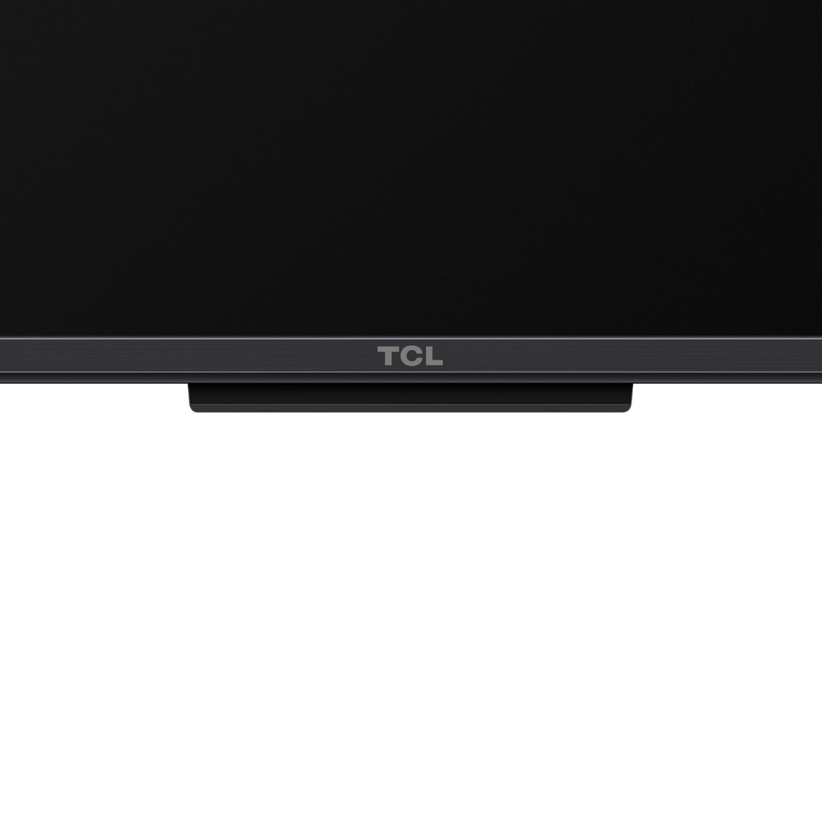 Close-up of bottom bezel showing subtle TCL logo