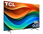 TCL 55-inch QLED 4K Smart TV angled view with stand feet