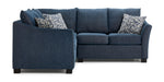 Tami 2-Piece Sectional with Right-Facing Loveseat - Dexter Dark Blue