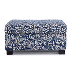 Tami Rectangular Accent Ottoman - Dark Blue