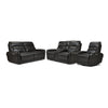 Theo Ens. Sofa, causeuse et fauteuil inclinables électriques en cuir à double inclinaison – anthracite