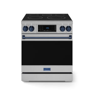 Thor Kitchen Série Gordon Ramsay Cuisinière électrique professionnelle autonome 4,55 pi³ acier inoxydable RSE30-BLU