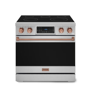 Thor Kitchen Série Gordon Ramsay Cuisinière électrique professionnelle autonome 6,0 pi³ acier inoxydable RSE36-RSG