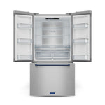 Thor Kitchen - Gordon Ramsay Collection 36" 20.3 Cu. Ft. Stainless Steel Counter-Depth French Door Refrigerator with Ice Maker - RF3621CTD99-BLU