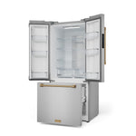 Thor Kitchen - Gordon Ramsay Collection 30" 17.5 Cu. Ft. Stainless Steel Counter-Depth French Door Refrigerator with Ice Maker - RF3017FFD99-BRZ