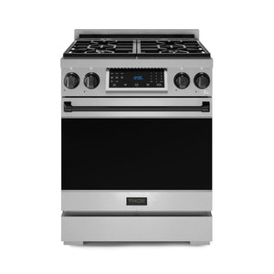 Thor Kitchen Série Gordon Ramsay Cuisinière au gaz professionnelle autonome 4,55 pi³ acier inoxydable RSG30-BLK